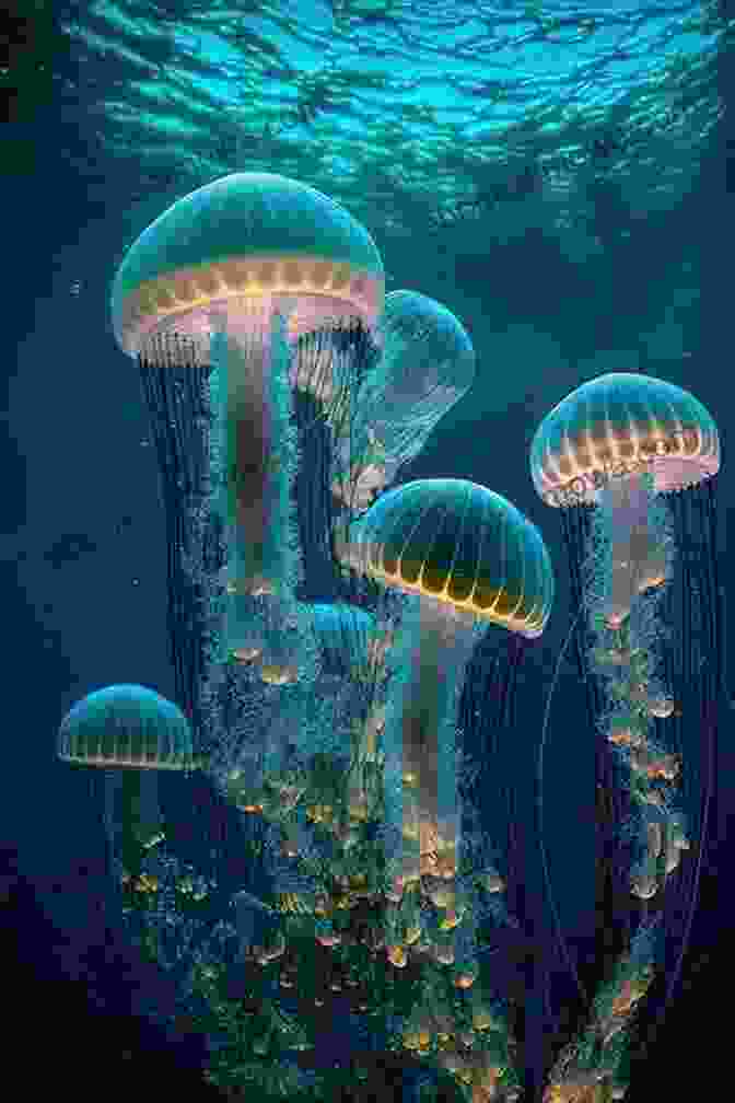 Ethereal Jellyfish Floating In The Ocean Marine Life : A Collection Of Underwater Pictures