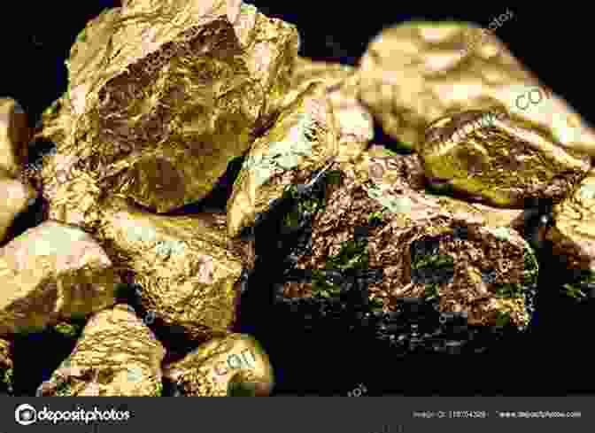 Gold And Silver Nuggets On A Rock Prospecting For Gold And Silver