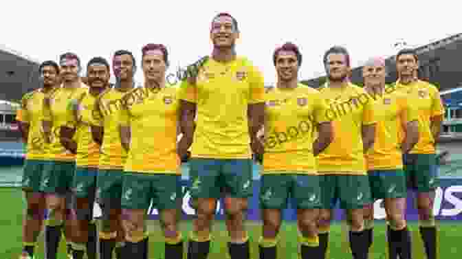 Photo Of The 1995 Australia National Rugby League Team, Wearing Green And Gold Jerseys, Posing For A Team Photo Their Finest Hour: A History Of The Rugby League World Cup In 10 Matches